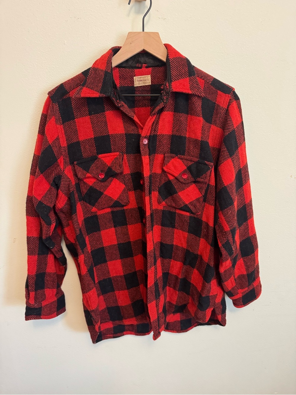 Vintage Wool Buffalo Plaid Flannel